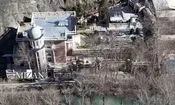  اَبَر ویلای شخص ذی‌نفوذ در حاشیه‌ رود کرج تخریب شد/ ویدئو