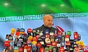 میکروفون خاموش شد، اما قالیباف به سخنرانی ادامه داد/ ویدئو