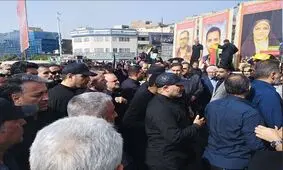 حضور رئیس جمهور در مراسم تشییع پیکر شهدای اقتدار/ ویدئو

