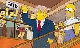 شایعه پیش بینی مرگ ترامپ توسط سیمپسونی ها/ ویدئو