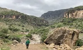 سنگی شبیه به سر انسان در منطقه کول چپ لرستان