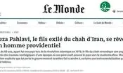 لوموند: هواداران ربع پهلوی عمدتاً اکانت‌های مجازی‌اند

