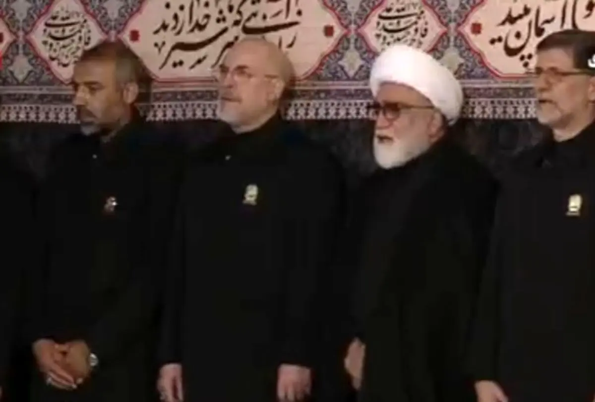 حضور دکتر قالیباف رئیس مجلس در مراسم خطبه خوانی شهادت امام رضا(ع) در حرم رضوی