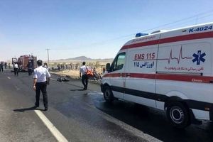 ۱۷ نفر در تصادف زنجیره ای جاده تربت حیدریه به مشهد مصدوم شدند