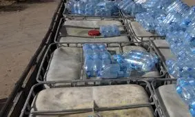 قاچاق سوخت زیر بطری های آب معدنی