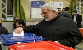 سردار قاآنی رأی خود را به صندوق انداخت

