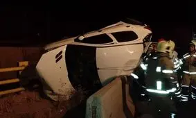 مرگ هولناک 4 نفر در واژگونی پژو ۲۰۶