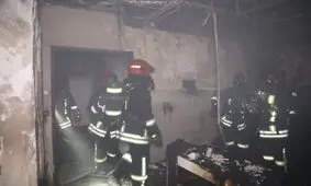 نجات 50 زن و مرد و کودک از آتش سوزی هولناک یک ساختمان در امیریه مشهد
