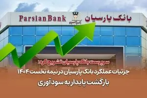 جزئیات عملکرد بانک پارسیان در نیمه نخست 1404 / بازگشت پایدار به سودآوری