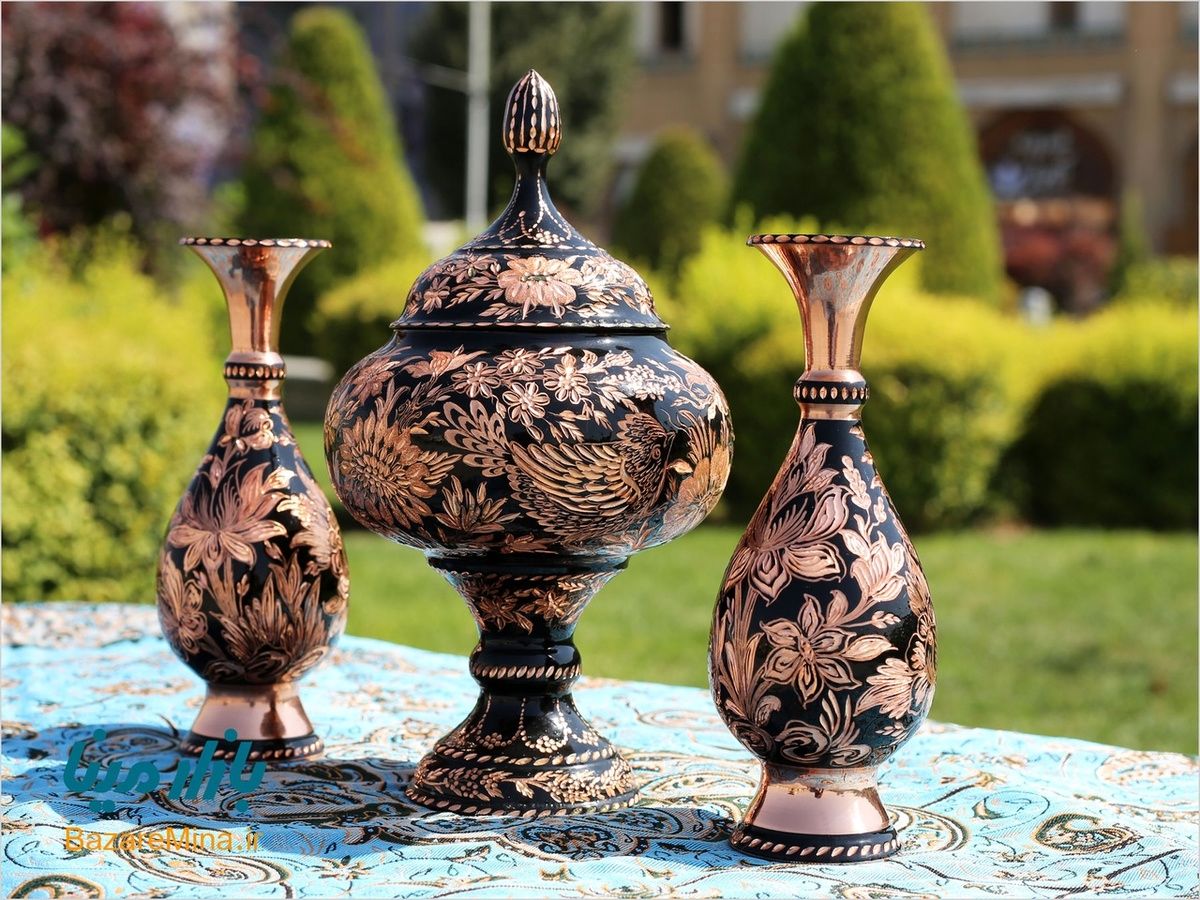 قیمتهای ظروف مسی/ تنگ مسی الماس تراش ۵۹ میلیون تومان!