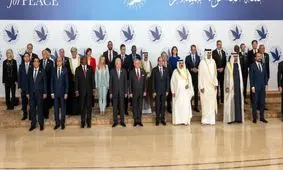 امیر قطر بدون سخنرانی، نشست صلح قاهره درباره غزه را ترک کرد