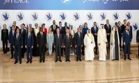 امیر قطر بدون سخنرانی، نشست صلح قاهره درباره غزه را ترک کرد