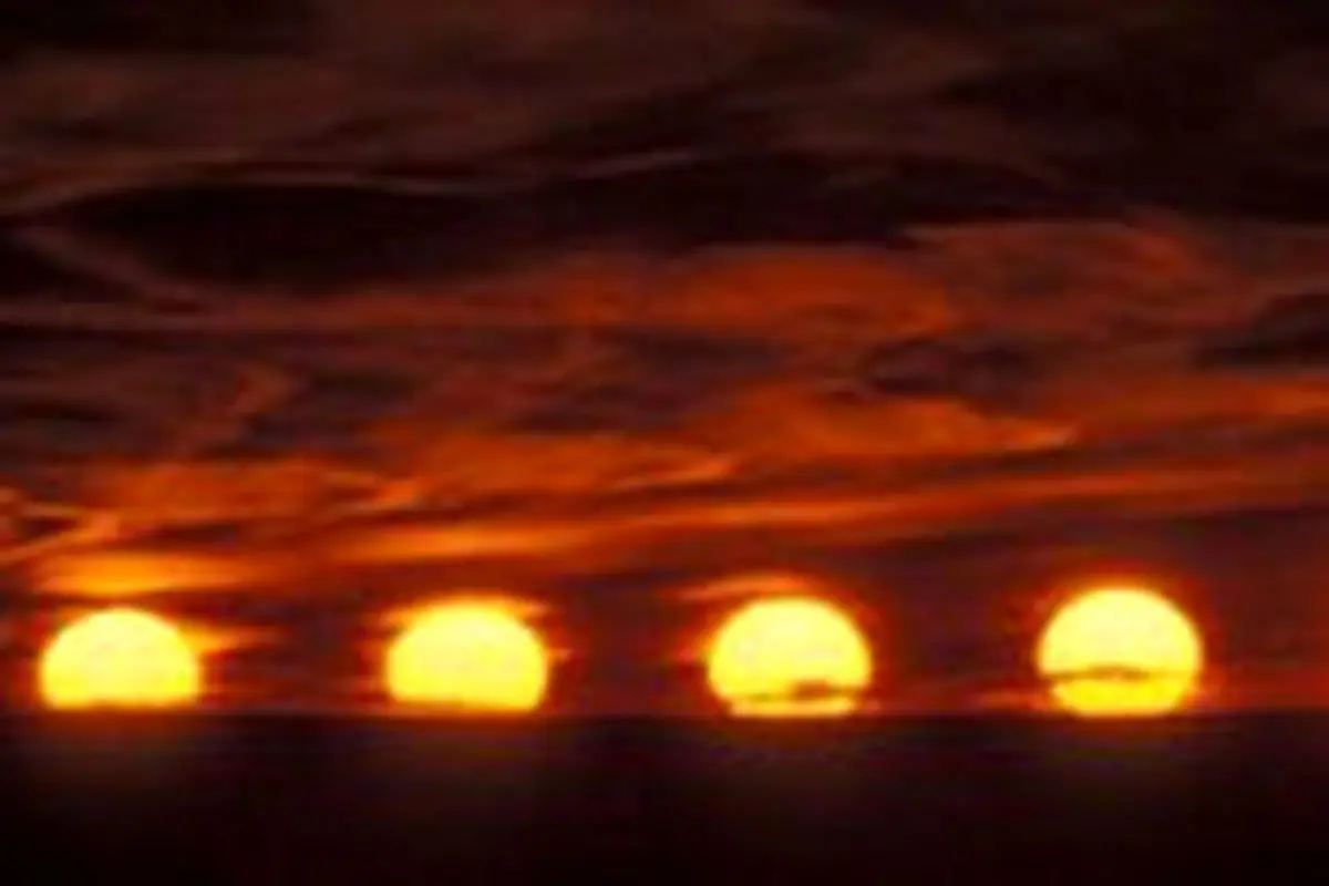 رؤیت ۴ خورشید بر فراز آلاسکا/ ویدئو