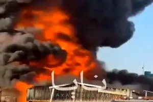 در آتش سوختن آکادمی امنیت کویت در پی حملات موشکی و پهپادی ایران/ ویدئو