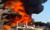در آتش سوختن آکادمی امنیت کویت در پی حملات موشکی و پهپادی ایران/ ویدئو

