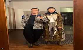 شوخی جناب‌خان با تیپ فرشته حسینی و نوید محمدزاده