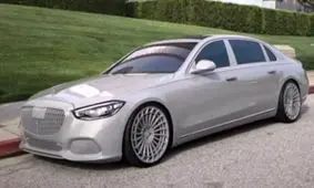  مرسدس سفارشی کیم کارداشیان با نور نئون/ عکس
