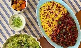 طرز تهیه پلو مخلوط با بادمجان