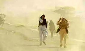 توفان شن در محور زاهدان به زابل/ ویدئو
