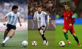 مسی از مارادونا گذشت و به رونالدو رسید

