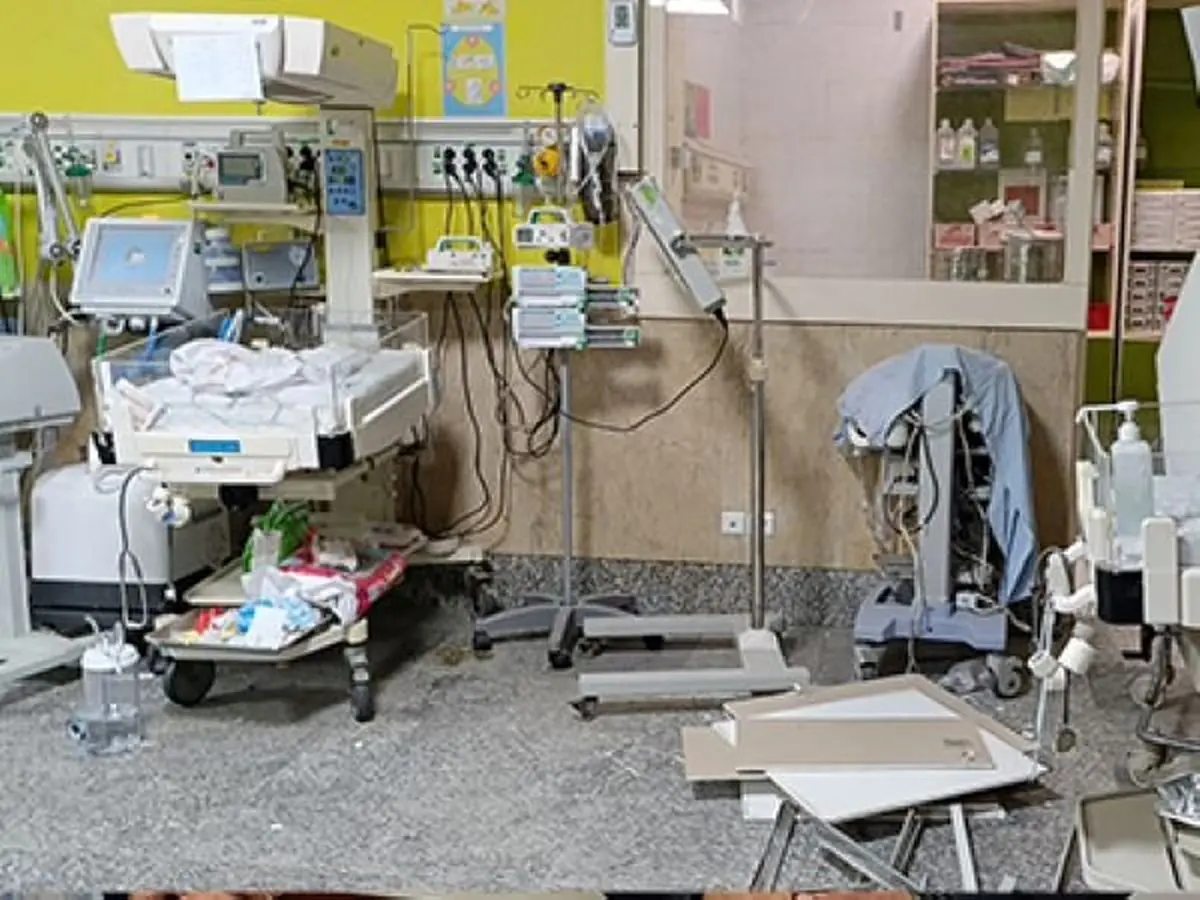 خسارت سنگین به بیمارستان شهدای خلیج فارس بوشهر در حملات آمریکایی ـ صهیونی