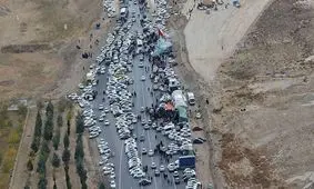 بازدید هوایی استاندار خراسان رضوی از مسیر زائران پیاده امام رضا(ع)