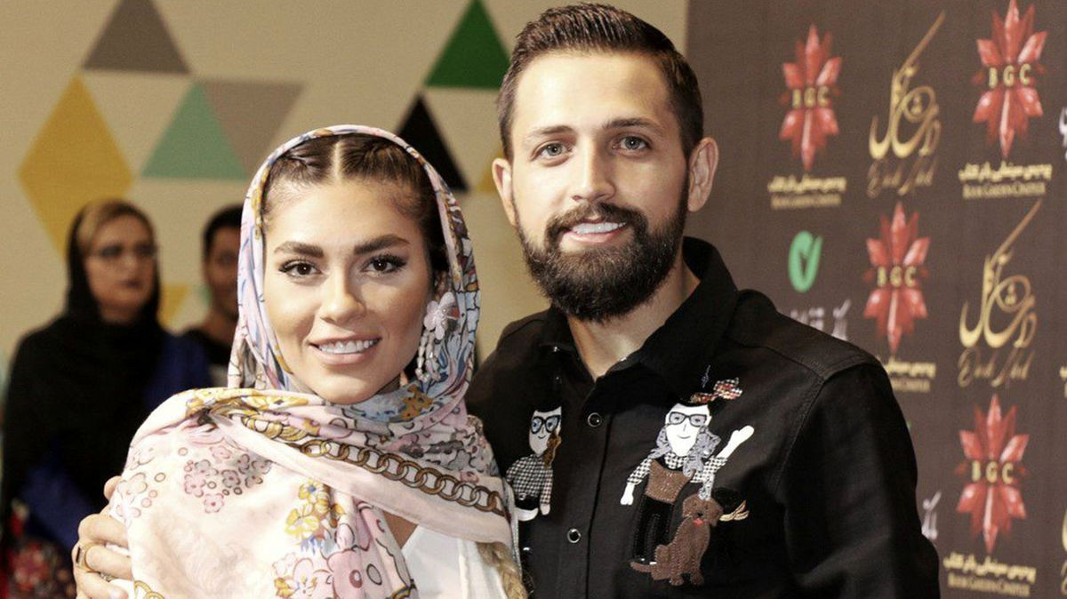  حضور محسن افشانی و همسرش در حسینیه ارشاد/ عکس