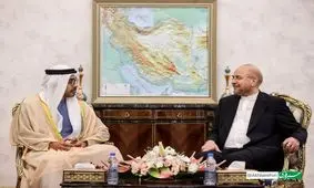 تصاویر جالب از دیدار قالیباف با وزیر خارجه امارات