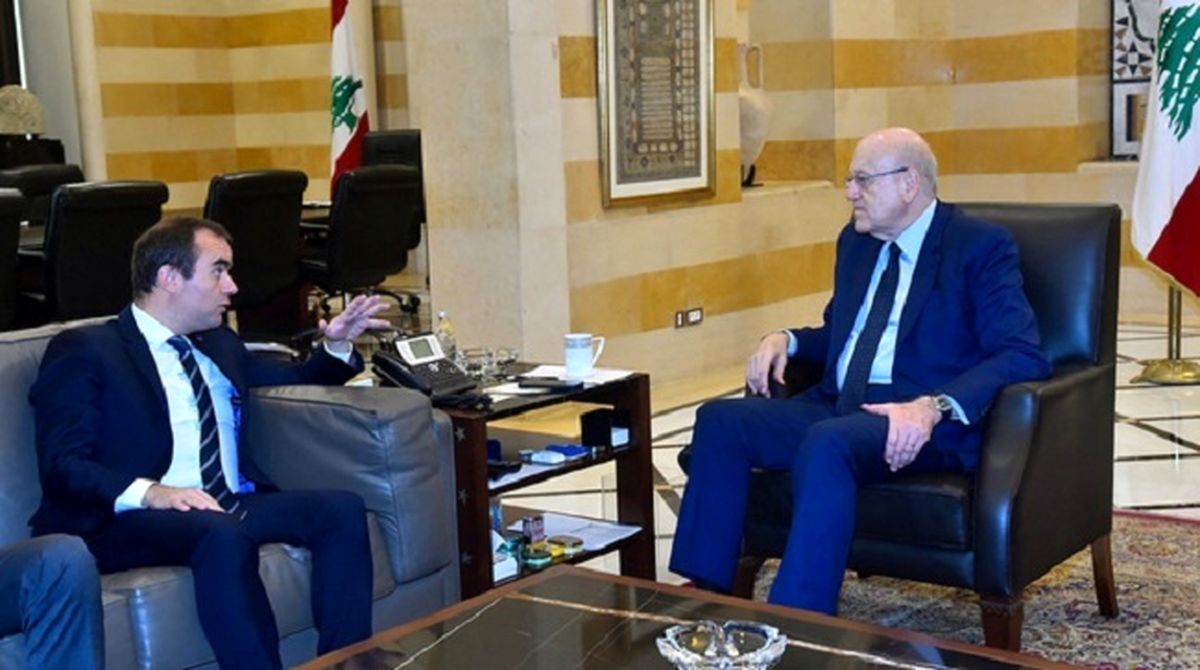 دیدار وزیر دفاع فرانسه با نخست وزیر لبنان پیش از سخنرانی سید حسن نصرالله

