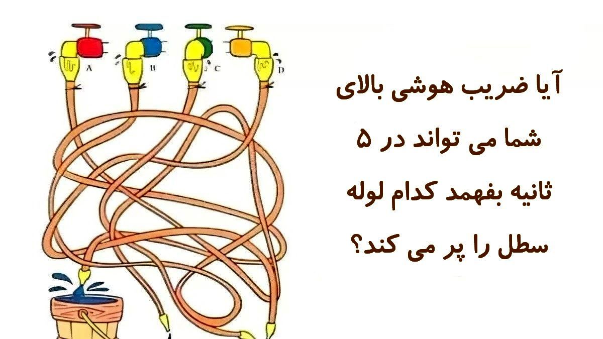 بازی هوش پر شدن سطل آبی