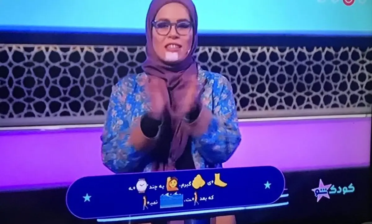چانه زحمی و پانسمان شده ملیکا شریفی نیا روی آنتن تلویزیون