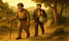 حکایت کتاب راهنمای کورها/ کلاه‌برداری مرد کور از فرد بینا در جاده