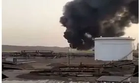  آتش‌سوزی هولناک در پالایشگاه بیجی عراق/ ویدئو