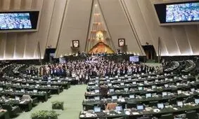 عکس دسته جمعی در مجلس/ سلام نظامی آقای نماینده