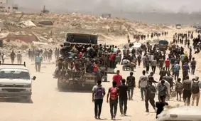  آوارگی مردم غزه پس از تهدیدهای اسرائیل به حمله زمینی/ ویدئو