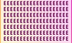 حرف متفاوت را در تست بینایی زیر پیدا کنید