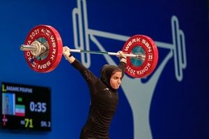 مدال برنز دختر وزنه بردار ایران در بازی های کشورهای اسلامی

