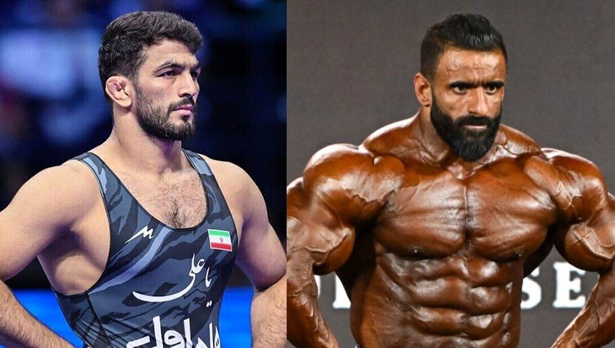 واکنش متفاوت حسن یزدانی به دومی هادی چوپان در مستر المپیا/ عکس