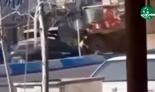 حمله عجیب یک لودر به سانتافه؛ راننده بازداشت شد
