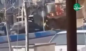 حمله عجیب یک لودر به سانتافه؛ راننده بازداشت شد