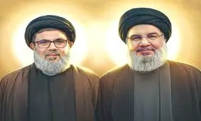 حضور نمایندگان رهبر انقلاب در مراسم تشییع شهیدان نصرالله و صفی الدین در بیروت

