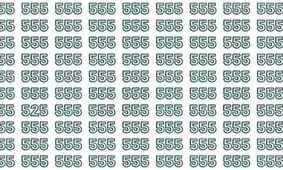 تست بینایی/ آیا می توانید در عرض 5 ثانیه عدد 525 را در بین اعداد 555 پیدا کنید؟