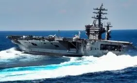 ناو هواپیمابر در جنگ با ایران «ممکن است از کار بیفتد»!