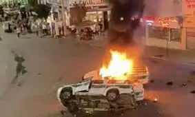 حمله به مامورهای پلیس مستقر در خیابان