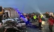 تصادف شدید در جنوب شرق ترکیه 51 کشته و زخمی برجای گذاشت/ ویدئو