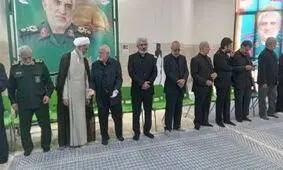 سردار قاآنی میزبان مهمانان مراسم فرمانده به شهادت رسیده در حمله اسرائیل