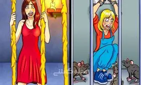 تست هوش/ به نظر شما کدام از این دو زن فرار می کند؟