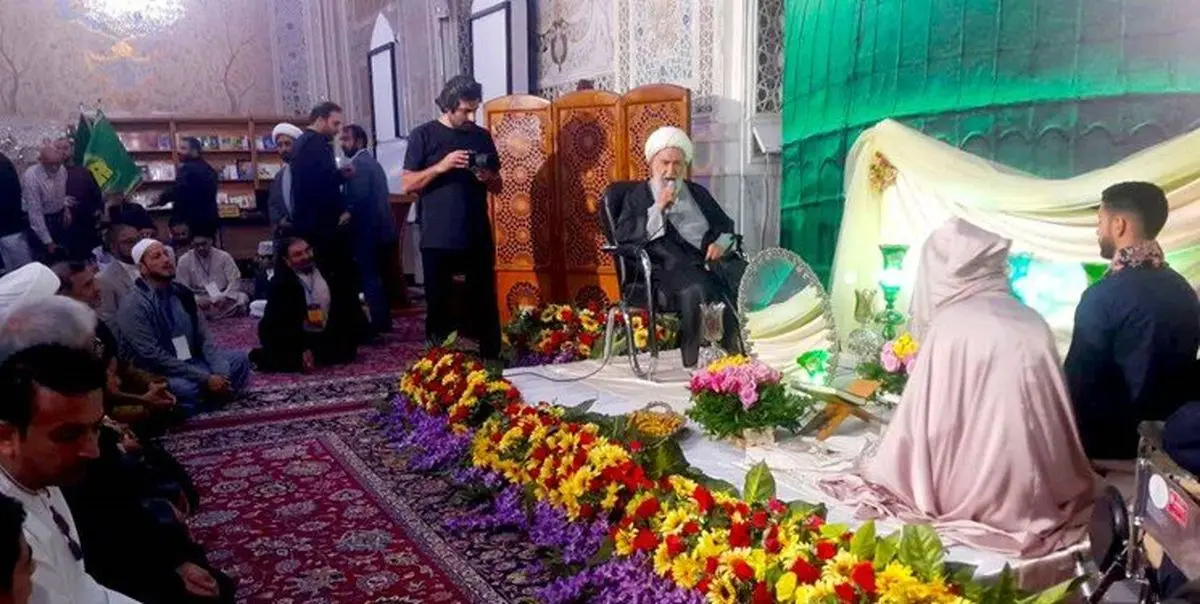 مراسم عقد زوج تانزانیایی در حرم مطهر رضوی