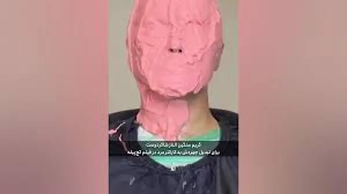 مراحل گریم سنگین الناز شاکردوست برای یک نقش مردانه / ویدئو