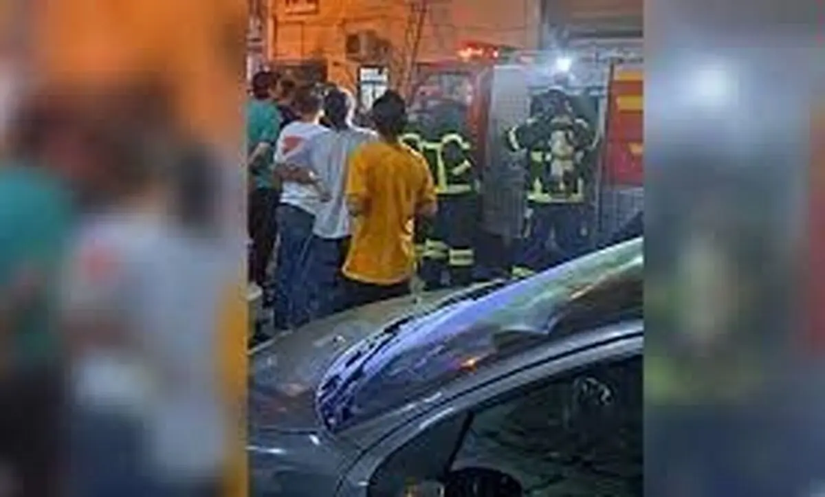 آتش‌سوزی ساختمان ۶ طبقه در کوچه فدک یکم